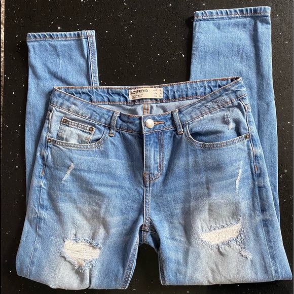 Boyfriend Distressed Pants - Picture 4 of 5